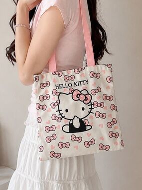Sanrio Hello Kitty Cream and Pink Tote Bag